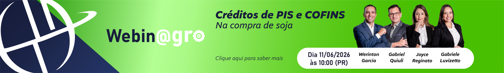 Webinagro: Cr�ditos de PIS e COFINS na compra de soja