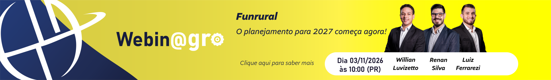 Webinagro: Funrural: O planejamento para 2027 come�a agora!