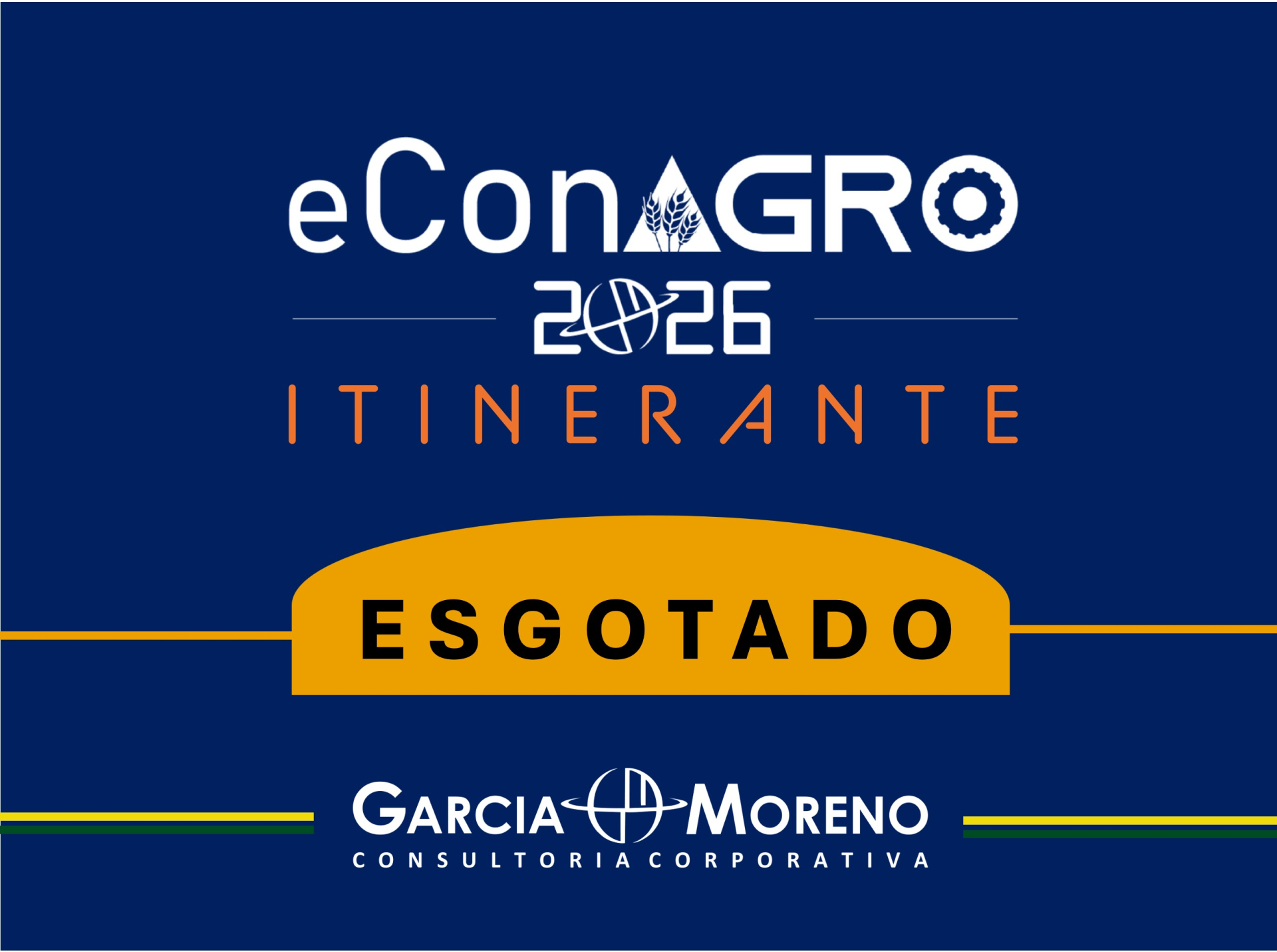 Esgotado as agendas do ECONAGRO 2026